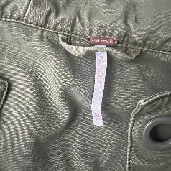 Free People Safari Pull Over Jacket Green Women Size XS Oversized - Picture 7 of 8